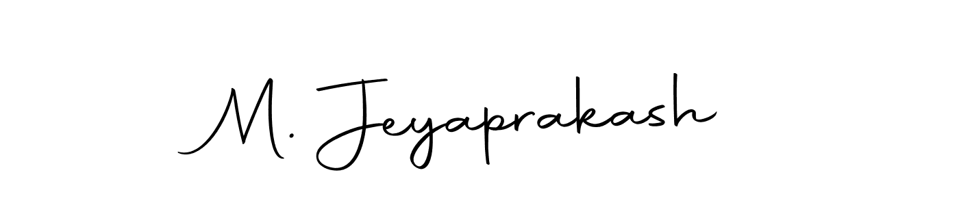 How to make M. Jeyaprakash name signature. Use Autography-DOLnW style for creating short signs online. This is the latest handwritten sign. M. Jeyaprakash signature style 10 images and pictures png