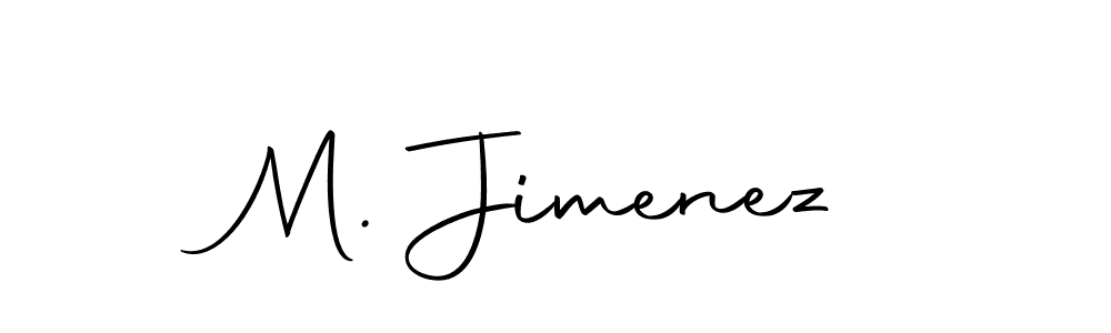 Make a beautiful signature design for name M. Jimenez. With this signature (Autography-DOLnW) style, you can create a handwritten signature for free. M. Jimenez signature style 10 images and pictures png
