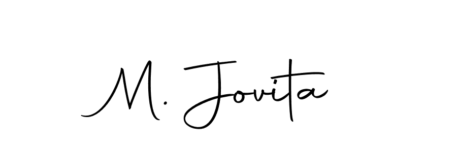 How to make M. Jovita name signature. Use Autography-DOLnW style for creating short signs online. This is the latest handwritten sign. M. Jovita signature style 10 images and pictures png