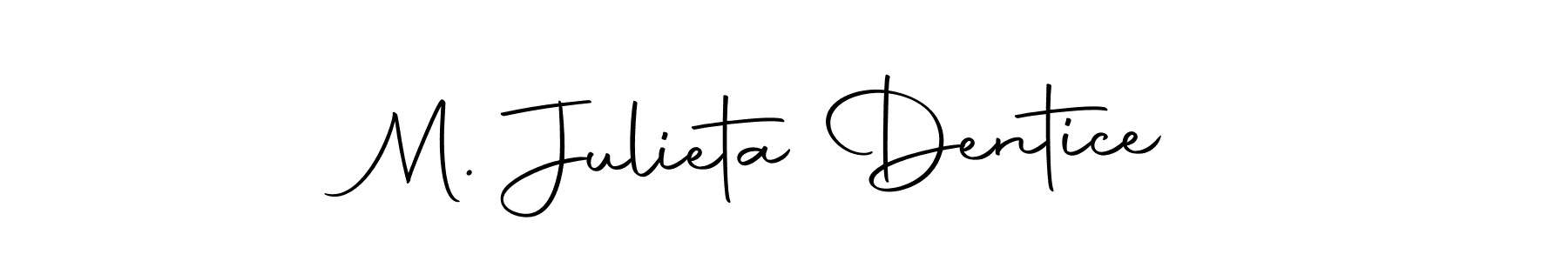 You should practise on your own different ways (Autography-DOLnW) to write your name (M. Julieta Dentice) in signature. don't let someone else do it for you. M. Julieta Dentice signature style 10 images and pictures png