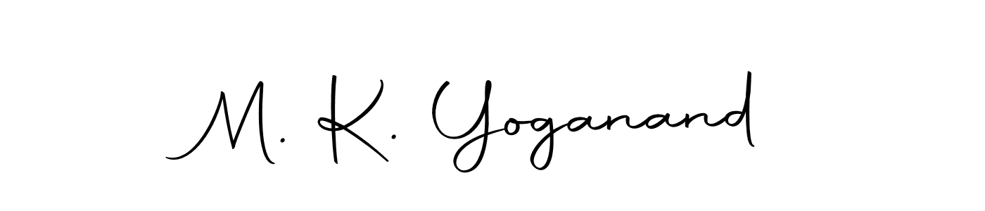 How to make M. K. Yoganand name signature. Use Autography-DOLnW style for creating short signs online. This is the latest handwritten sign. M. K. Yoganand signature style 10 images and pictures png