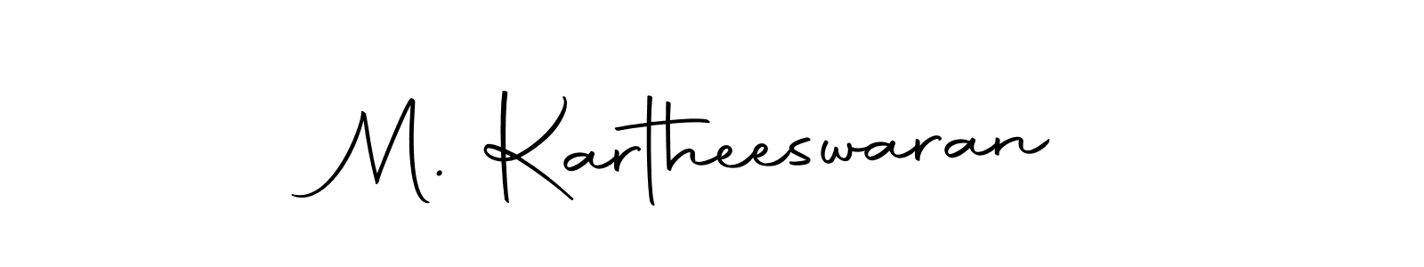 Design your own signature with our free online signature maker. With this signature software, you can create a handwritten (Autography-DOLnW) signature for name M. Kartheeswaran. M. Kartheeswaran signature style 10 images and pictures png