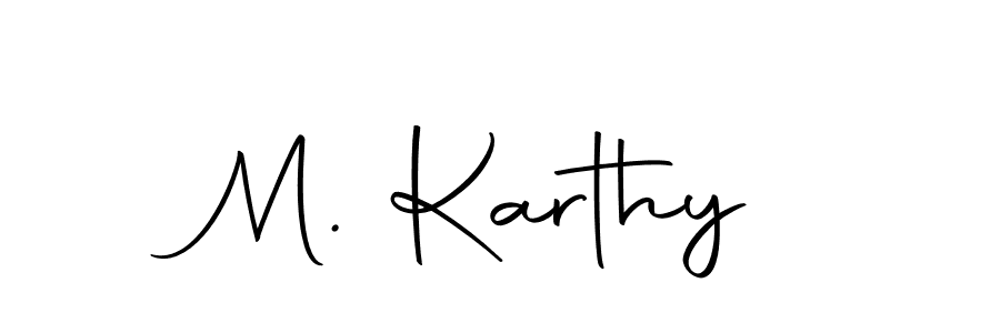 Use a signature maker to create a handwritten signature online. With this signature software, you can design (Autography-DOLnW) your own signature for name M. Karthy. M. Karthy signature style 10 images and pictures png