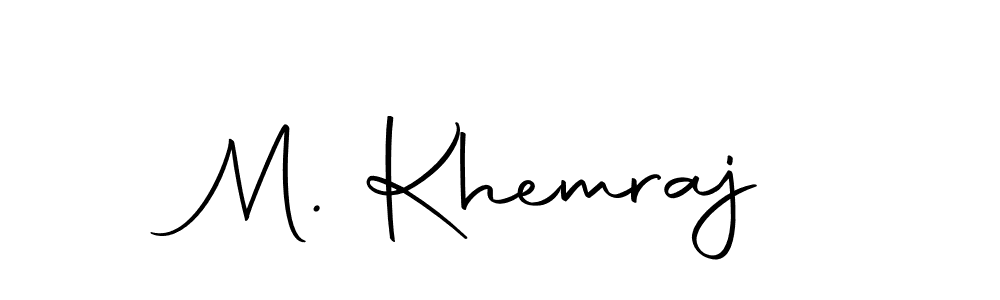 How to make M. Khemraj name signature. Use Autography-DOLnW style for creating short signs online. This is the latest handwritten sign. M. Khemraj signature style 10 images and pictures png