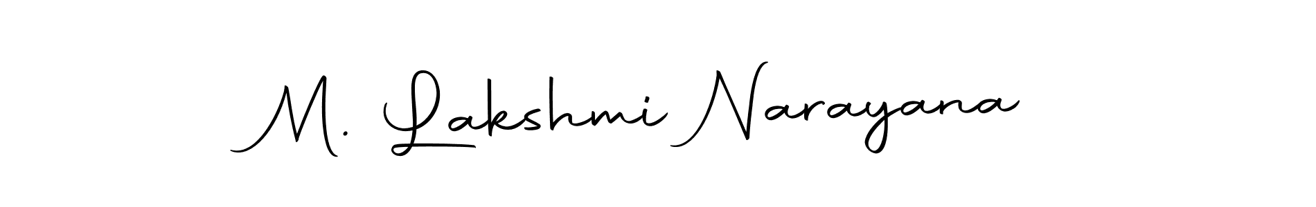 Design your own signature with our free online signature maker. With this signature software, you can create a handwritten (Autography-DOLnW) signature for name M. Lakshmi Narayana. M. Lakshmi Narayana signature style 10 images and pictures png