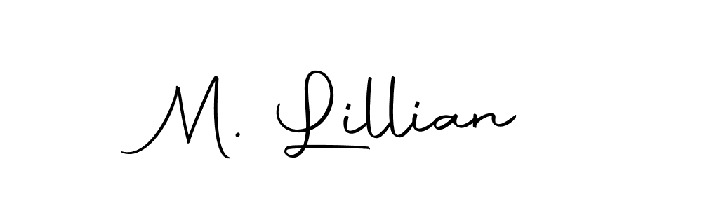 Design your own signature with our free online signature maker. With this signature software, you can create a handwritten (Autography-DOLnW) signature for name M. Lillian. M. Lillian signature style 10 images and pictures png