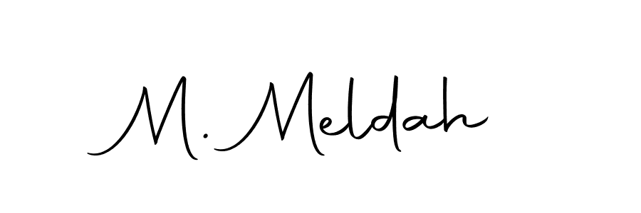 Create a beautiful signature design for name M. Meldah. With this signature (Autography-DOLnW) fonts, you can make a handwritten signature for free. M. Meldah signature style 10 images and pictures png