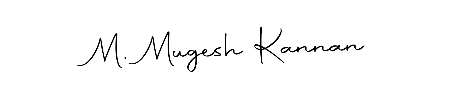 How to make M. Mugesh Kannan name signature. Use Autography-DOLnW style for creating short signs online. This is the latest handwritten sign. M. Mugesh Kannan signature style 10 images and pictures png