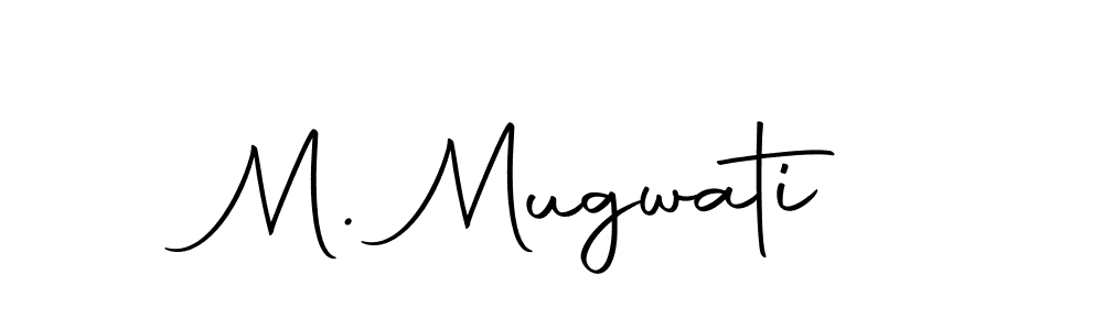 How to make M. Mugwati name signature. Use Autography-DOLnW style for creating short signs online. This is the latest handwritten sign. M. Mugwati signature style 10 images and pictures png