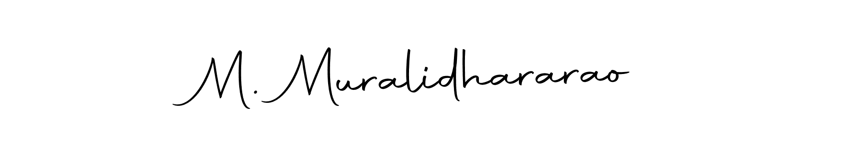 How to make M. Muralidhararao name signature. Use Autography-DOLnW style for creating short signs online. This is the latest handwritten sign. M. Muralidhararao signature style 10 images and pictures png