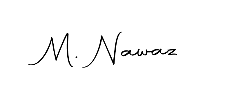 How to make M. Nawaz name signature. Use Autography-DOLnW style for creating short signs online. This is the latest handwritten sign. M. Nawaz signature style 10 images and pictures png