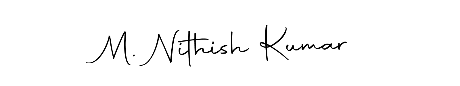 Create a beautiful signature design for name M. Nithish Kumar. With this signature (Autography-DOLnW) fonts, you can make a handwritten signature for free. M. Nithish Kumar signature style 10 images and pictures png