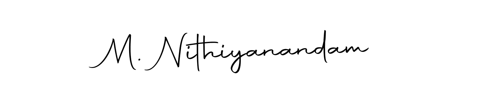 Use a signature maker to create a handwritten signature online. With this signature software, you can design (Autography-DOLnW) your own signature for name M. Nithiyanandam. M. Nithiyanandam signature style 10 images and pictures png