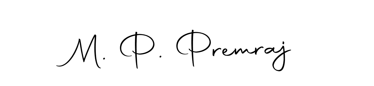 Use a signature maker to create a handwritten signature online. With this signature software, you can design (Autography-DOLnW) your own signature for name M. P. Premraj. M. P. Premraj signature style 10 images and pictures png