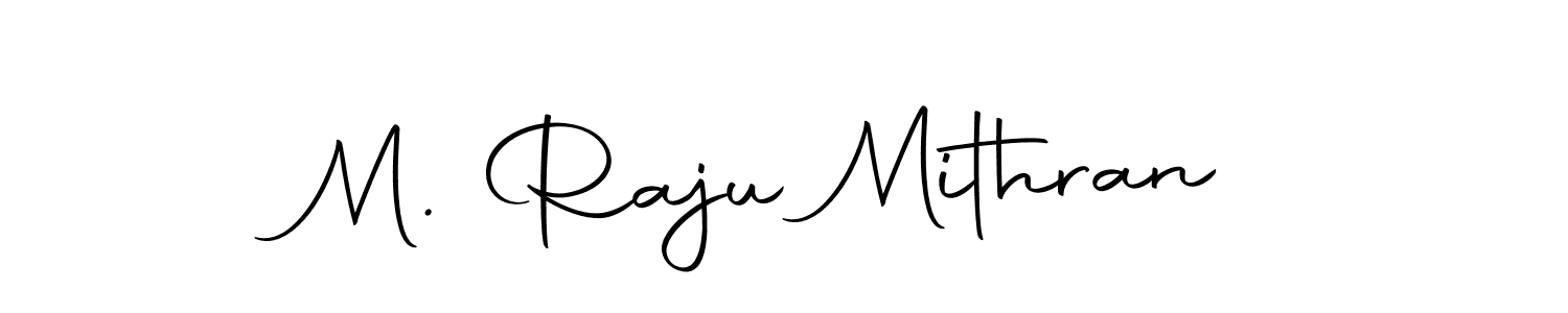 The best way (Autography-DOLnW) to make a short signature is to pick only two or three words in your name. The name M. Raju Mithran include a total of six letters. For converting this name. M. Raju Mithran signature style 10 images and pictures png