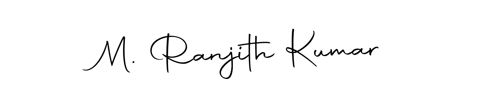 Design your own signature with our free online signature maker. With this signature software, you can create a handwritten (Autography-DOLnW) signature for name M. Ranjith Kumar. M. Ranjith Kumar signature style 10 images and pictures png