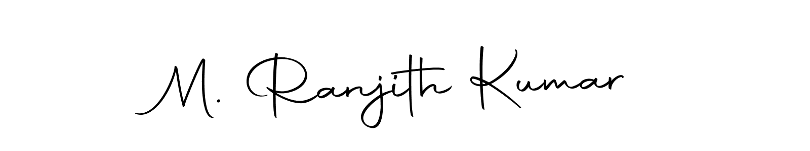 Design your own signature with our free online signature maker. With this signature software, you can create a handwritten (Autography-DOLnW) signature for name M. Ranjith Kumar. M. Ranjith Kumar signature style 10 images and pictures png