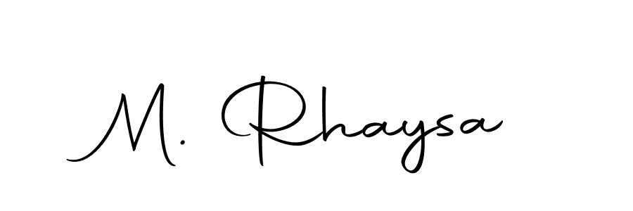 Use a signature maker to create a handwritten signature online. With this signature software, you can design (Autography-DOLnW) your own signature for name M. Rhaysa. M. Rhaysa signature style 10 images and pictures png