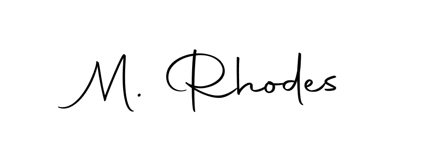 M. Rhodes stylish signature style. Best Handwritten Sign (Autography-DOLnW) for my name. Handwritten Signature Collection Ideas for my name M. Rhodes. M. Rhodes signature style 10 images and pictures png