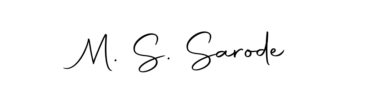 Create a beautiful signature design for name M. S. Sarode. With this signature (Autography-DOLnW) fonts, you can make a handwritten signature for free. M. S. Sarode signature style 10 images and pictures png