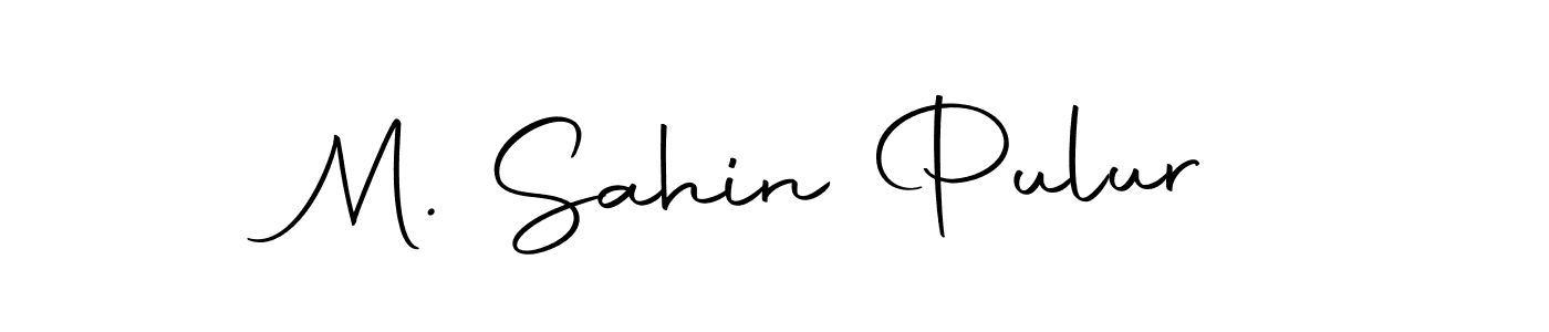 This is the best signature style for the M. Sahin Pulur name. Also you like these signature font (Autography-DOLnW). Mix name signature. M. Sahin Pulur signature style 10 images and pictures png