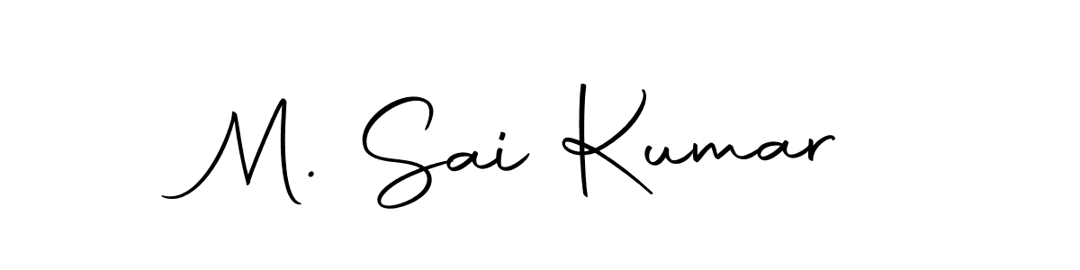 How to make M. Sai Kumar name signature. Use Autography-DOLnW style for creating short signs online. This is the latest handwritten sign. M. Sai Kumar signature style 10 images and pictures png