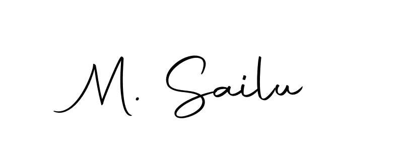 How to Draw M. Sailu signature style? Autography-DOLnW is a latest design signature styles for name M. Sailu. M. Sailu signature style 10 images and pictures png