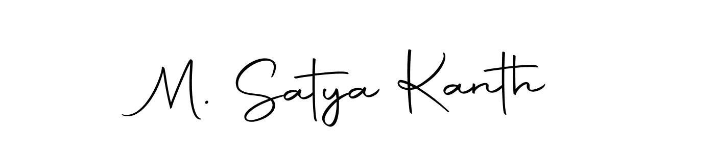 Use a signature maker to create a handwritten signature online. With this signature software, you can design (Autography-DOLnW) your own signature for name M. Satya Kanth. M. Satya Kanth signature style 10 images and pictures png