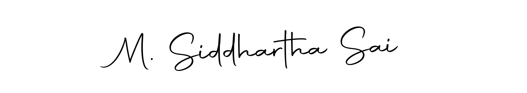 How to make M. Siddhartha Sai name signature. Use Autography-DOLnW style for creating short signs online. This is the latest handwritten sign. M. Siddhartha Sai signature style 10 images and pictures png