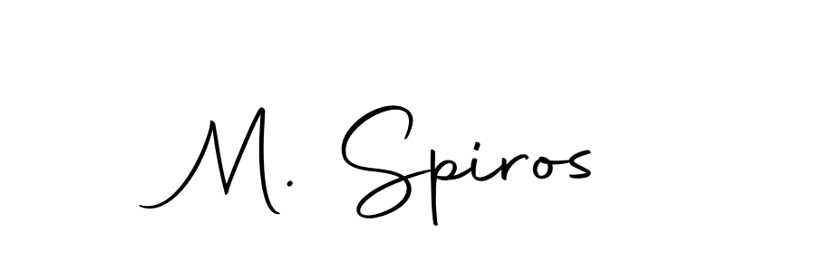 You should practise on your own different ways (Autography-DOLnW) to write your name (M. Spiros) in signature. don't let someone else do it for you. M. Spiros signature style 10 images and pictures png