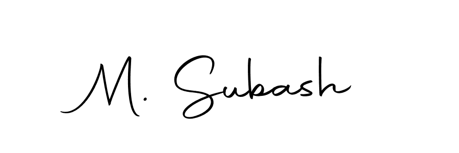 Make a beautiful signature design for name M. Subash. With this signature (Autography-DOLnW) style, you can create a handwritten signature for free. M. Subash signature style 10 images and pictures png