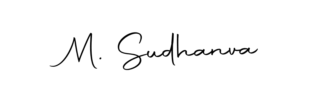 Create a beautiful signature design for name M. Sudhanva. With this signature (Autography-DOLnW) fonts, you can make a handwritten signature for free. M. Sudhanva signature style 10 images and pictures png