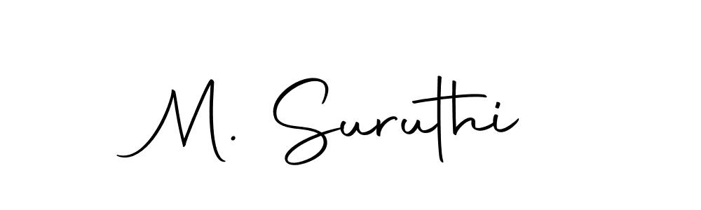 How to make M. Suruthi name signature. Use Autography-DOLnW style for creating short signs online. This is the latest handwritten sign. M. Suruthi signature style 10 images and pictures png