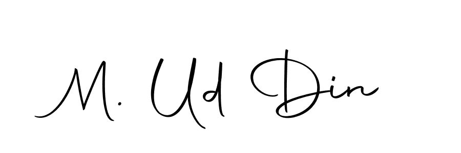 The best way (Autography-DOLnW) to make a short signature is to pick only two or three words in your name. The name M. Ud Din include a total of six letters. For converting this name. M. Ud Din signature style 10 images and pictures png