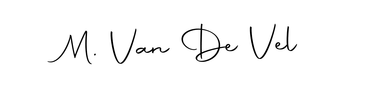 How to make M. Van De Vel name signature. Use Autography-DOLnW style for creating short signs online. This is the latest handwritten sign. M. Van De Vel signature style 10 images and pictures png