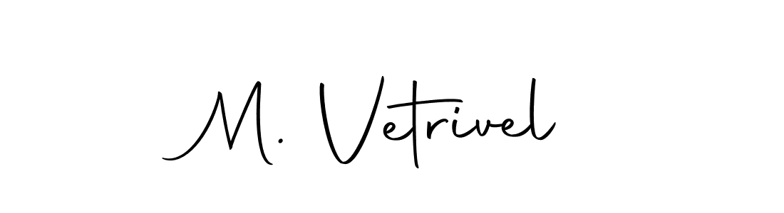 Create a beautiful signature design for name M. Vetrivel. With this signature (Autography-DOLnW) fonts, you can make a handwritten signature for free. M. Vetrivel signature style 10 images and pictures png