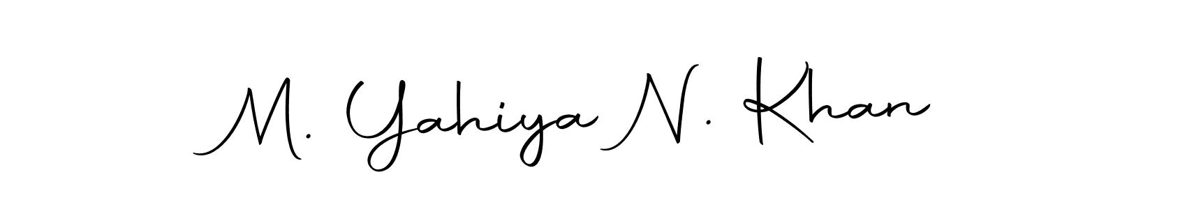 The best way (Autography-DOLnW) to make a short signature is to pick only two or three words in your name. The name M. Yahiya N. Khan include a total of six letters. For converting this name. M. Yahiya N. Khan signature style 10 images and pictures png