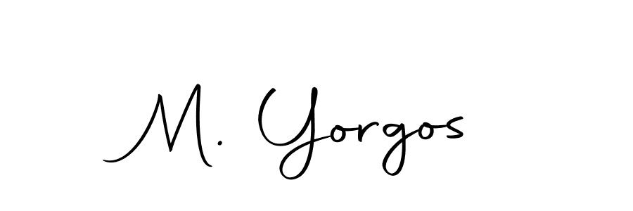 How to make M. Yorgos name signature. Use Autography-DOLnW style for creating short signs online. This is the latest handwritten sign. M. Yorgos signature style 10 images and pictures png