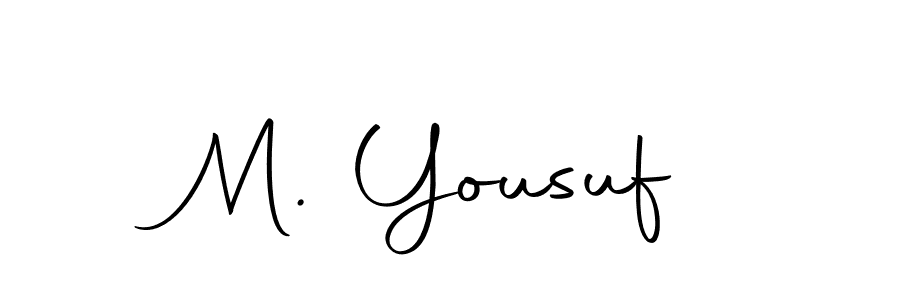 You should practise on your own different ways (Autography-DOLnW) to write your name (M. Yousuf) in signature. don't let someone else do it for you. M. Yousuf signature style 10 images and pictures png