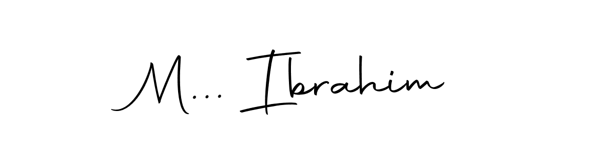 Design your own signature with our free online signature maker. With this signature software, you can create a handwritten (Autography-DOLnW) signature for name M... Ibrahim. M... Ibrahim signature style 10 images and pictures png