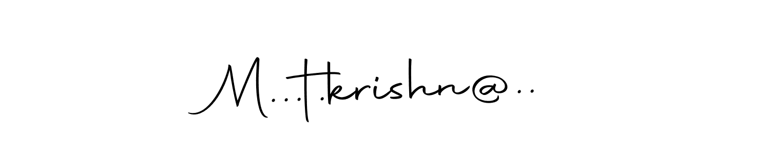 How to make M...t.krishn@.. name signature. Use Autography-DOLnW style for creating short signs online. This is the latest handwritten sign. M...t.krishn@.. signature style 10 images and pictures png