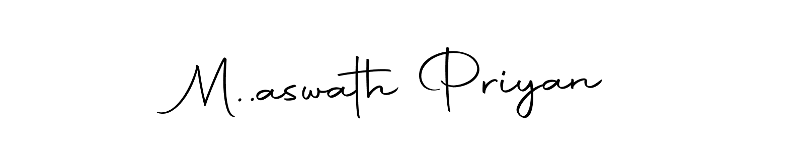 The best way (Autography-DOLnW) to make a short signature is to pick only two or three words in your name. The name M..aswath Priyan include a total of six letters. For converting this name. M..aswath Priyan signature style 10 images and pictures png