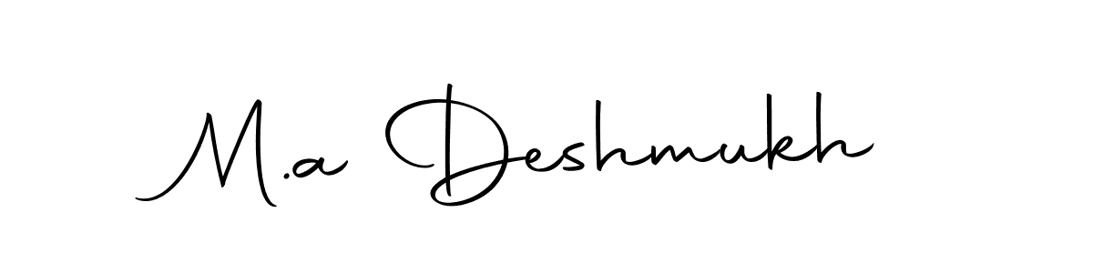 Create a beautiful signature design for name M.a Deshmukh. With this signature (Autography-DOLnW) fonts, you can make a handwritten signature for free. M.a Deshmukh signature style 10 images and pictures png