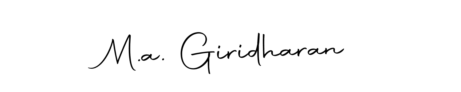 It looks lik you need a new signature style for name M.a. Giridharan. Design unique handwritten (Autography-DOLnW) signature with our free signature maker in just a few clicks. M.a. Giridharan signature style 10 images and pictures png