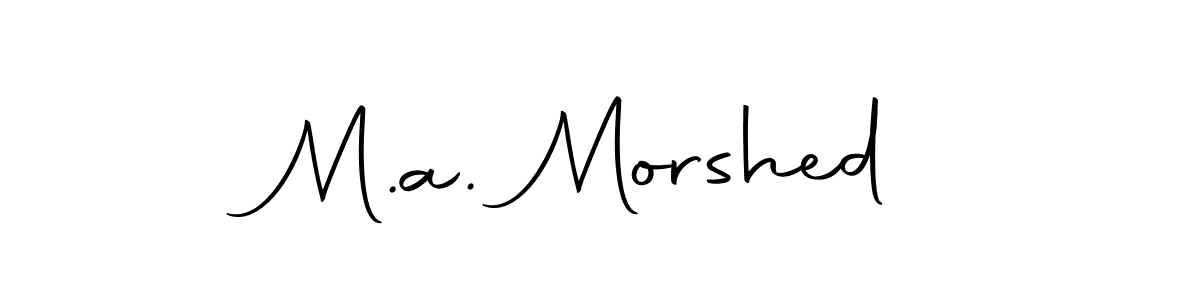 Create a beautiful signature design for name M.a. Morshed. With this signature (Autography-DOLnW) fonts, you can make a handwritten signature for free. M.a. Morshed signature style 10 images and pictures png