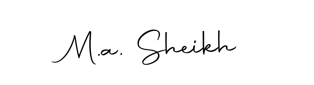 How to make M.a. Sheikh name signature. Use Autography-DOLnW style for creating short signs online. This is the latest handwritten sign. M.a. Sheikh signature style 10 images and pictures png