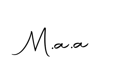 Create a beautiful signature design for name M.a.a. With this signature (Autography-DOLnW) fonts, you can make a handwritten signature for free. M.a.a signature style 10 images and pictures png