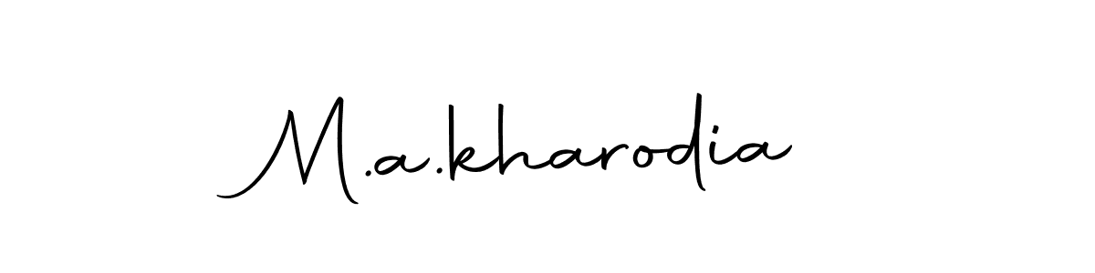 Create a beautiful signature design for name M.a.kharodia. With this signature (Autography-DOLnW) fonts, you can make a handwritten signature for free. M.a.kharodia signature style 10 images and pictures png