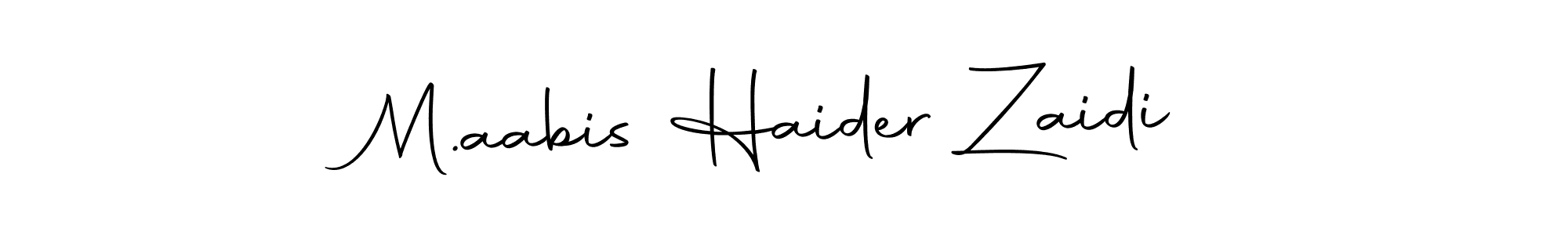 Design your own signature with our free online signature maker. With this signature software, you can create a handwritten (Autography-DOLnW) signature for name M.aabis Haider Zaidi. M.aabis Haider Zaidi signature style 10 images and pictures png