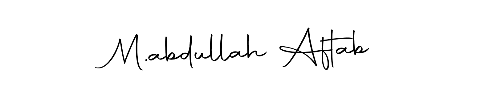 You should practise on your own different ways (Autography-DOLnW) to write your name (M.abdullah Aftab) in signature. don't let someone else do it for you. M.abdullah Aftab signature style 10 images and pictures png